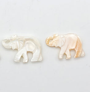 1 Pachyderm Carved Mother of Pearl Shell Elephant Bead - PremiumBead Alternate Image 8