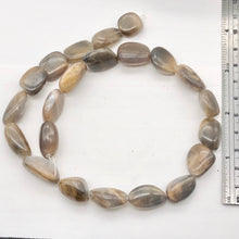 Load image into Gallery viewer, Grey Moonstone Bead Strand | 23x13x8mm to 18x11x9mm | Grey | 19 to 24 Strand
