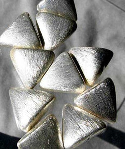 1 Bead of Brushed 5.5 Grams Sterling Silver Triangle Bead 7226 - PremiumBead Alternate Image 3