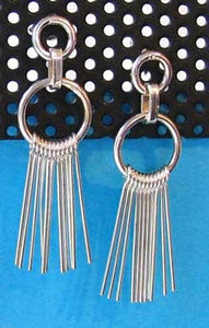 Sassy Solid Sterling Silver Designer Dangle Earrings 10123I - PremiumBead Alternate Image 3