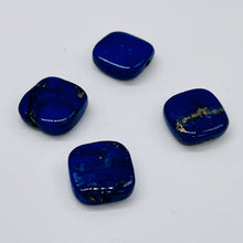 Load image into Gallery viewer, 3 Natural Lapis Lazuli Square Coin Beads 8880
