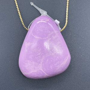 Phosphosiderite Free Form Pendant Bead | 40x34x14 mm | Lavender | 1 Bead |