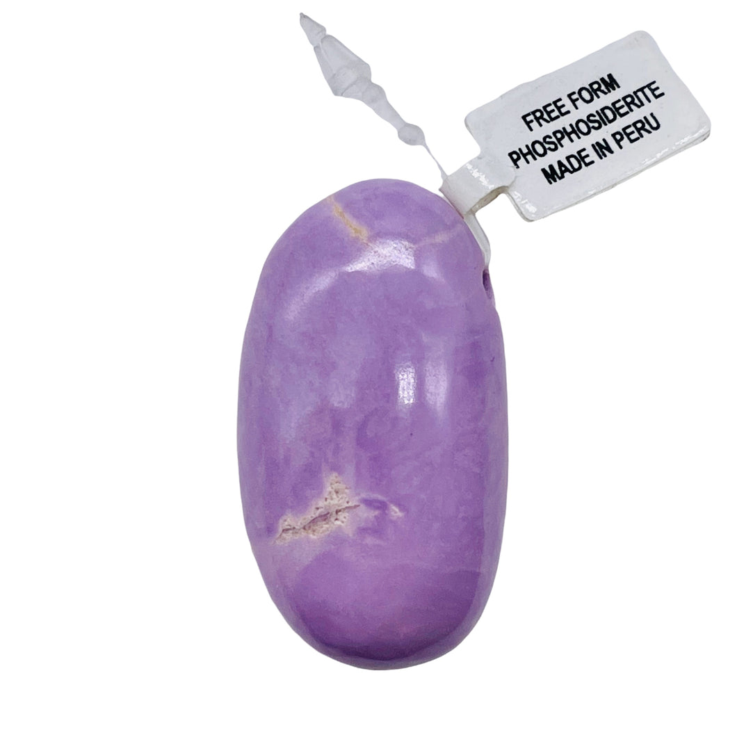 Phosphosiderite Free Form Pendant Bead | 37x21x15 mm | Lavender | 1 Pendant |
