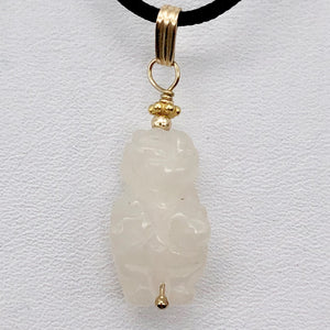 Rose Quartz Goddess Pendant Necklace | Semi Precious Stone Jewelry | 14k gf - PremiumBead Alternate Image 5