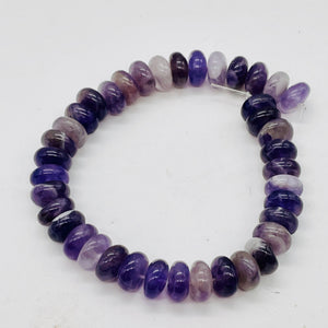 Twilight Natural Amethyst Roundel Bead 1/2 Strand (38 Beads) 9414HS