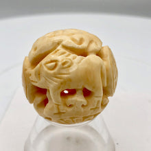 Load image into Gallery viewer, Carved Chinese Zodiac Year of the Pig Water Buffalo Bone Bead |30mm|Cream| 1 Bd| - PremiumBead Alternate Image 5
