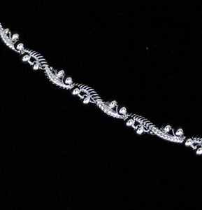 24" Silver Bead & Snake Twist Chain Necklace! (10.4 Grams) 10028E - PremiumBead Alternate Image 3