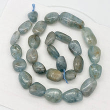 Load image into Gallery viewer, Natural Aquamarine Pebble Bead 16&quot; Strand | 27 Beads | 25x12x10-14x10x7mm | - PremiumBead Primary Image 1

