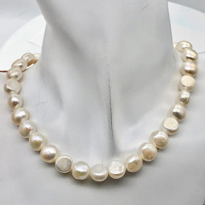 Baroque Creamy White FW Pearl 8" Strand| 9.5x9x6 to 13x9x6mm| White| 21 Pearls | - PremiumBead Alternate Image 3
