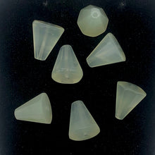 Load image into Gallery viewer, Delicate Carved New Jade Cone Shaped Beads | 12x10mm | 7 Beads |
