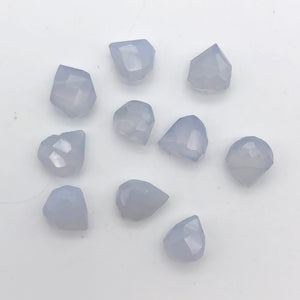2 Blue Chalcedony Faceted Briolette Beads - PremiumBead Alternate Image 5