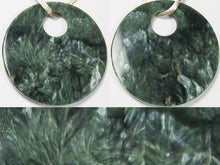 Load image into Gallery viewer, Rare Russian Green Seraphinite 50x5.5mm Disc Pendant Bead 9631F - PremiumBead Alternate Image 3
