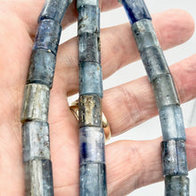 Load image into Gallery viewer, Sparkling Blue Kyanite Tube Bead 16&quot; Strand |15 -14 x 10mm | 28 beads | - PremiumBead Alternate Image 3
