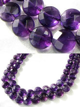 Load image into Gallery viewer, 3 Royal Natural 10mm Amethyst Coin 9431 - PremiumBead Primary Image 1
