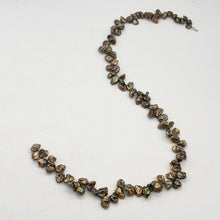 Load image into Gallery viewer, Golden Green Dragonskin Keishi FW Pearl Strand | 11x4 to 9x4mm| Gold/Green| 80 | - PremiumBead Alternate Image 3
