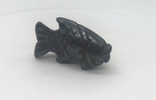 Load and play video in Gallery viewer, Carved Hematite Fish Figurine Worry Stone | 23x11x5mm | Silver Black
