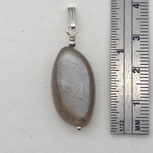 Load image into Gallery viewer, Moonstone Chatoyant Sterling Silver Drop Pendant | 1 1/2&quot; Long | Silver Gray |
