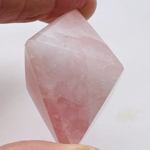Rose Quartz Double Pyramid | 54x56mm | Pink | 1 Display Specimen