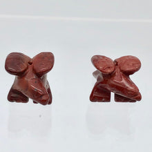 Load image into Gallery viewer, 2 Soaring Carved Brecciated Jasper Eagle Beads | 21x16x14mm | Red - PremiumBead Alternate Image 8
