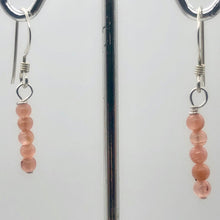 Load image into Gallery viewer, Stiletto Gem Quality Rhodochrosite Drop Silver Earrings - PremiumBead Alternate Image 4
