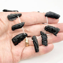 Load image into Gallery viewer, Tektite Natural Pendant Bead Strand | 35x17x6 to 30x12x5mm | 19 Beads |

