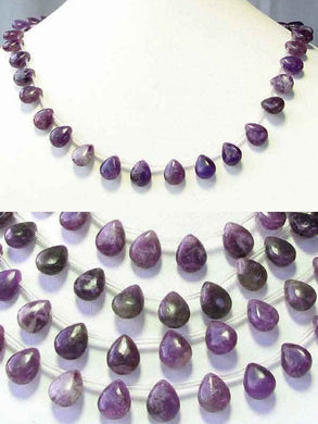 6 Purple Lepidolite Smooth Briolette Beads 8938 - PremiumBead Primary Image 1