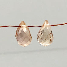 Load image into Gallery viewer, Imperial Topaz 1.4tcw Briolette | 7x4mm | Pink Orange | 2 Beads |
