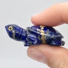 Load image into Gallery viewer, Natural Lapis Turtle Figurine or Pendant |40x21x13mm | Blue | 79.4 carats - PremiumBead Alternate Image 2
