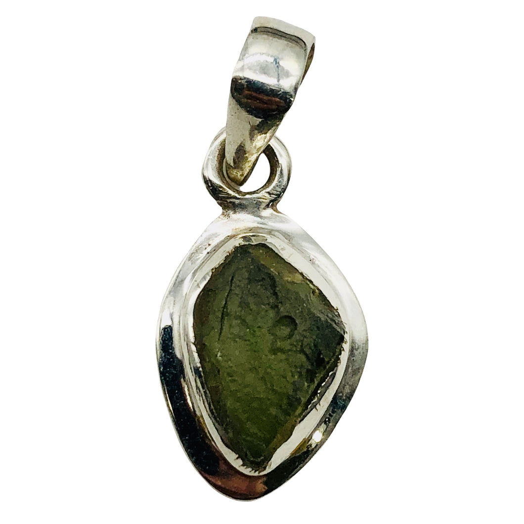 Moldavite Sterling Silver Drop | 1