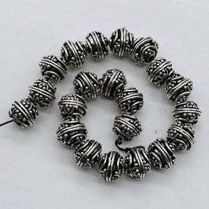 Designer 21 intricate Spiral 2.7 Grams Sterling Silver Bead 4019