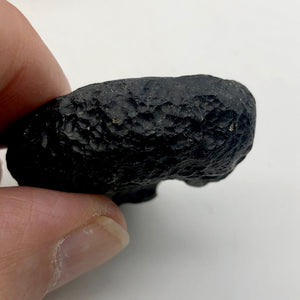 Tektite Display Specimen - Perfect Worry Stone | 1.75x1.38x.5" | Black | Oval | - PremiumBead Alternate Image 4