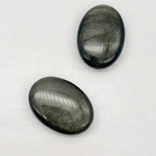 Load image into Gallery viewer, Gold Sheen Obsidian Oval | 25x17x7mm | Golden black | 2 Bead(s) |
