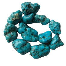 Load image into Gallery viewer, 53x33 to 27x25mm Turquoise Howlite Nugget Bead Strand 110170B
