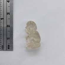 Load image into Gallery viewer, Adorable 2 Carved Quartz Monkey Beads | 20.5x12x11mm | Clear
