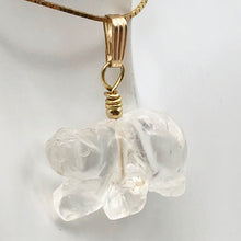 Load image into Gallery viewer, Carved Natural Quartz Bear and 14K Gold Filled Pendant 509252QZG - PremiumBead Primary Image 1
