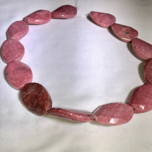 Yummy 3 Faceted Pink Rhodonite Pendant 30x20.5x8mm Beads 008678 - PremiumBead Alternate Image 3