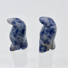 Load image into Gallery viewer, March of The Penguins 2 Carved Sodalite Beads | 21.5x12.5x11mm | Blue - PremiumBead Alternate Image 5
