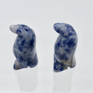 March of The Penguins 2 Carved Sodalite Beads | 21.5x12.5x11mm | Blue - PremiumBead Alternate Image 5