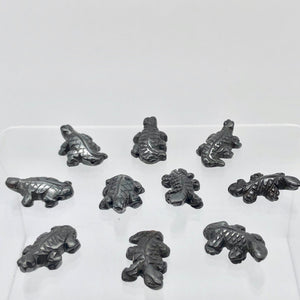 2 Carved Shiny Hematite Lizard Beads | 26x14x7mm | Graphite - PremiumBead Alternate Image 9
