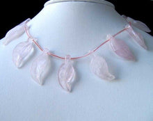 Load image into Gallery viewer, Carved Rose Quartz Leaf Briolette Bead 8 inch Strand 10502B - PremiumBead Primary Image 1
