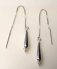 Load image into Gallery viewer, Sparkling Sterling Silver Earrings Ear Threaders 310560 - PremiumBead Primary Image 1
