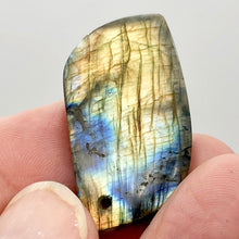 Load image into Gallery viewer, Spectrolite Free Form Pendant Bead | 43x21x8mm | Golden Blue |
