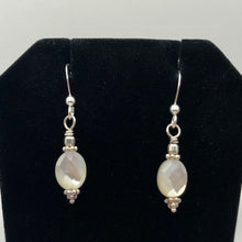 Load image into Gallery viewer, Faceted Mother of Pearl and Sterling Silver Earrings | 1 3/8&quot; Long |
