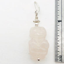 Load image into Gallery viewer, Rose Quartz Goddess Pendant Necklace | Semi Precious Stone Jewelry | Silver - PremiumBead Alternate Image 6
