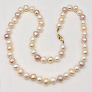 Fresh Water Pearl 14K Gold Necklace | 18" | White/Lavender | 1 Necklace |