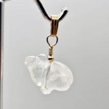 Load image into Gallery viewer, Clear Quartz Whale and 14K Gold Filled Pendant | 1&quot; Long | Clear| Whale| 1each | - PremiumBead Alternate Image 6
