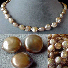 Load image into Gallery viewer, Sparkling Champagne Coin Fresh Water 9 to 10mm Pearl Strand 4480 - PremiumBead Alternate Image 4
