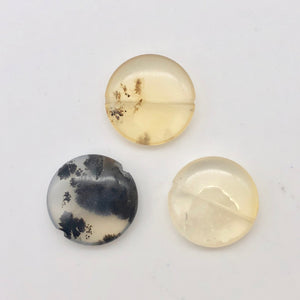 3 Golden Dendritic Opal 20mm Disc Beads 003192 - PremiumBead Primary Image 1