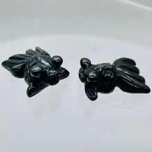Load image into Gallery viewer, Wondrous 2 Carved Hematite Gold Fish Beads
