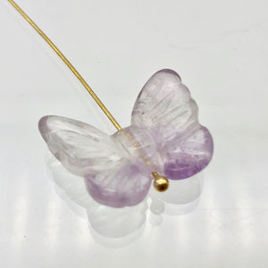 Fluttering 2 Amethyst Butterfly Beads | 21x18x5mm | Purple - PremiumBead Alternate Image 5